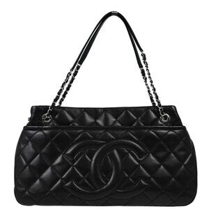 Chanel Black Calfskin Timeless Tote Chain Shoulder Bag